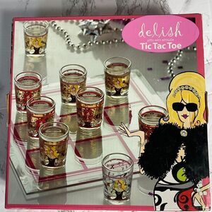 Delish Drinking  Girls Tic Tac Toe Shot Glass Game Set